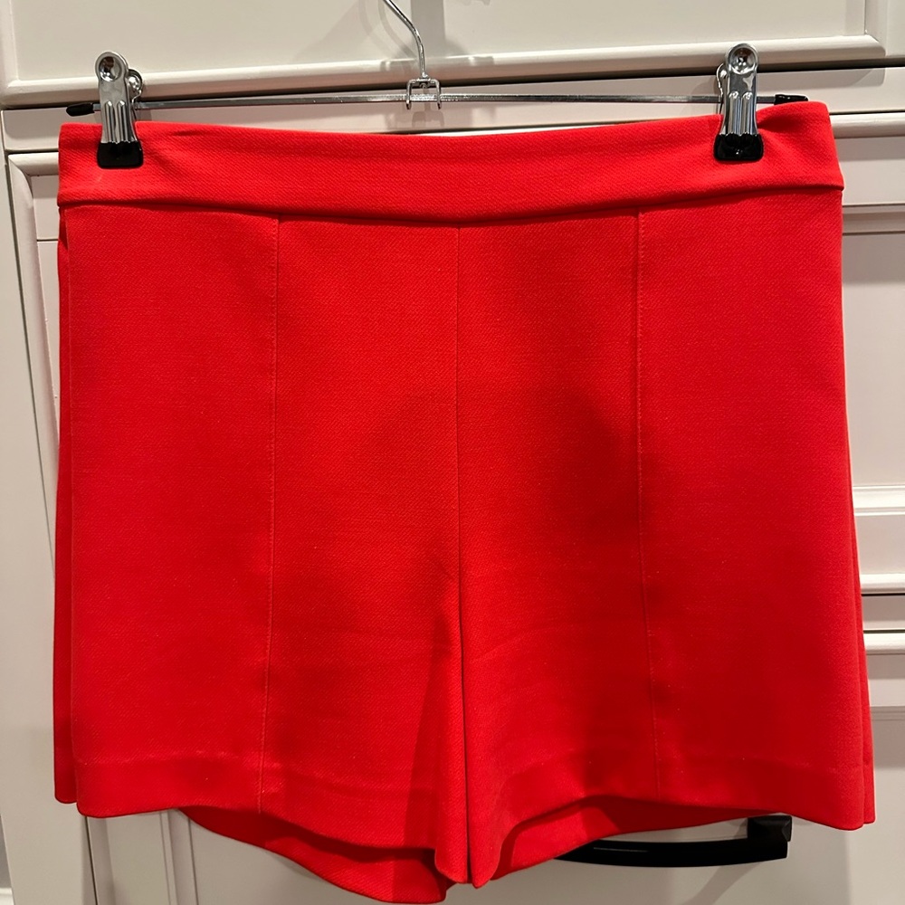 Alice + Olivia High Waist Red Shorts